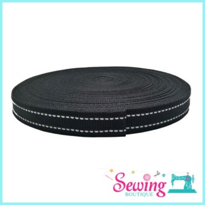 25MM BLACK COLOUR TAPE WITH WHITE COLOUR DOTTED LINE (PER FEET) - NCC/0310585010